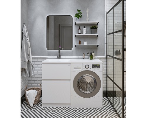 Раковина Grossman Marko Марсал 120 L 5217121 на стиральную машину Белая