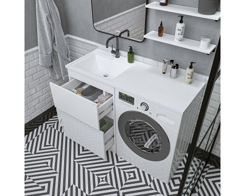 Раковина Grossman Marko Марсал 120 L 5217121 на стиральную машину Белая