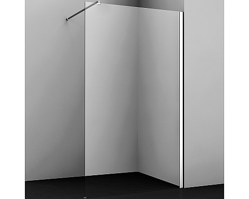 Душевая перегородка WasserKRAFT Rossel 110 28W46 профиль Серебристый стекло прозрачное