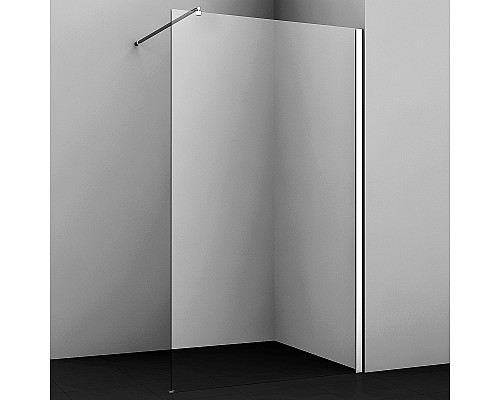 Душевая перегородка WasserKRAFT Rossel 110 28W46 профиль Серебристый стекло прозрачное