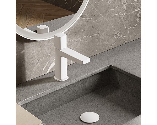 Смеситель для раковины WasserKRAFT Saale 9503 Белый матовый