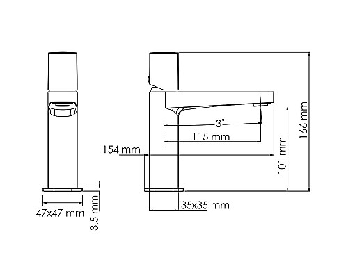 Смеситель для раковины WasserKRAFT Saale 9503 Белый матовый