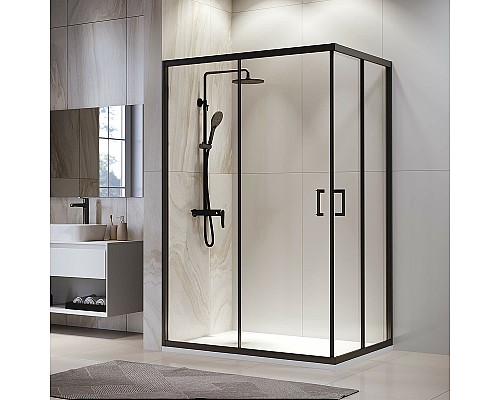 Душевой уголок RGW Passage PA-246В 120x80 030824682-14 профиль Черный стекло прозрачное