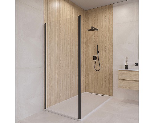 Душевая стенка RGW Z-050-5-B 80 352205508-14 профиль Черный стекло прозрачное