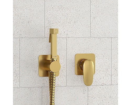 Гигиенический душ со смесителем WasserKRAFT Havel A3651.285.237.213 Золото матовое