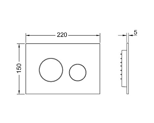 Клавиша смыва Tece Loop 2.0 9240925 Черная матовая