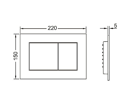 Клавиша смыва Tece Now 9240422 Красная бронза
