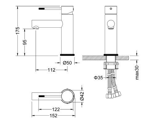 Смеситель для раковины Timo Saona 2361/16F Белый матовый