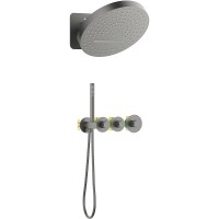 Душевая система Timo Saona SX-2329/18SM с термостатом Черное золото