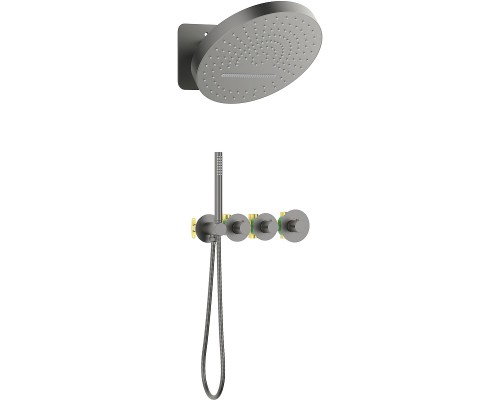 Душевая система Timo Saona SX-2329/18SM с термостатом Черное золото