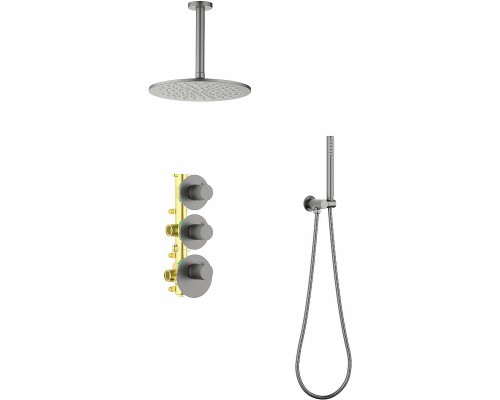 Душевая система Timo Saona SX-2399/18SM с термостатом Черное золото