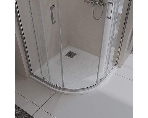 Душевой поддон из искусственного камня BelBagno Uno 80x80 TRAY-MR-UNO-R-80-550-35-W Белый
