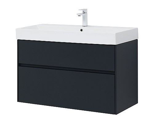 Тумба под раковину Aquanet Бруклин 100 310139 подвесная Антрацит матовый