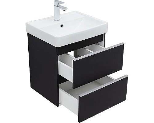 Тумба под раковину Aquanet Вега 50 329594 подвесная Черная