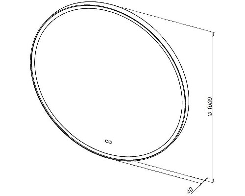 Зеркало Aquanet Тренд 100 316688 с подсветкой с сенсорным выключателем и подогревом