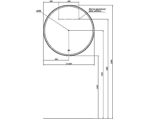 Зеркало Aquanet Тренд 100 316688 с подсветкой с сенсорным выключателем и подогревом