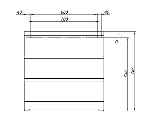 Комод Aquanet Сканди 80 302543 Дуб эдгрейн Комод Aquanet Сканди 80 302543 Дуб эдгрейн