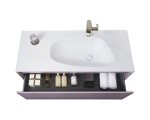 Тумба с раковиной Orans BC-4060-1200R 120 40601200R подвесная Лиловая матовая