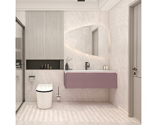 Тумба с раковиной Orans BC-4060-1200R 120 40601200R подвесная Лиловая матовая