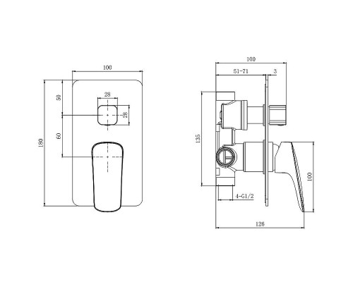 Душевая система Aquatek Вега AQ1074CR Хром
