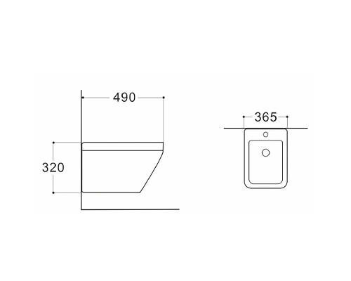 Биде Aquatek Лира AQ1055-00 подвесное Белое