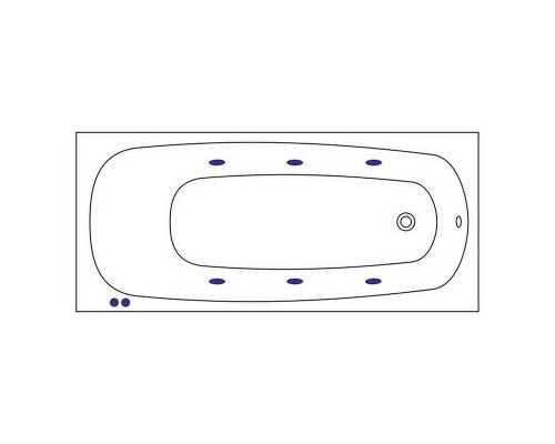 Акриловая ванна Whitecross Layla 180x80 0102.180080.100.SOFT.WH с гидромассажем