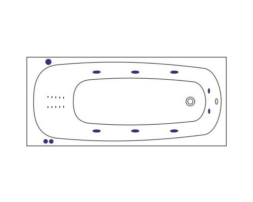 Акриловая ванна Whitecross Layla Slim 170x75 0122.170075.100.SMARTNANO.CR с гидромассажем