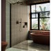 Душевая перегородка Maybah Glass 1090x1950 в широком профиле Черный стекло бронзовое