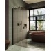 Душевая перегородка Maybah Glass 1090x1950 в широком профиле Черный стекло бронзовое