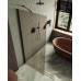 Душевая перегородка Maybah Glass 1090x1950 в широком профиле Черный стекло бронзовое