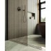 Душевая перегородка Maybah Glass 1090x1950 в широком профиле Черный стекло бронзовое