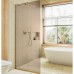 Душевая перегородка Maybah Glass 1090x1950 в узком профиле Золото стекло бронзовое