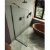Душевая перегородка Maybah Glass 1090x1950 в узком профиле Черный стекло сатиновое
