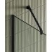 Душевая перегородка Maybah Glass 1090x1950 в узком профиле Черный стекло сатиновое