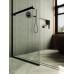 Душевая перегородка Maybah Glass 1090x1950 в узком профиле Черный стекло прозрачное