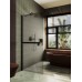 Душевая перегородка Maybah Glass 1090x1950 в широком профиле Черный стекло бронзовое матовое