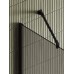 Душевая перегородка Maybah Glass 1090x1950 в широком профиле Черный стекло бронзовое матовое