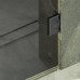 Душевая дверь Maybah Glass 705x1950 на петлях Черный стекло графитовое матовое