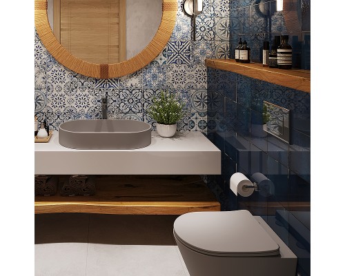 Комплект унитаза с инсталляцией Aqueduto Ovo AQDS024 с сиденьем Микролифт и клавишей смыва Хром