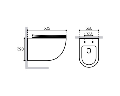 Комплект унитаза с инсталляцией Aqueduto Ovo AQDS024 с сиденьем Микролифт и клавишей смыва Хром