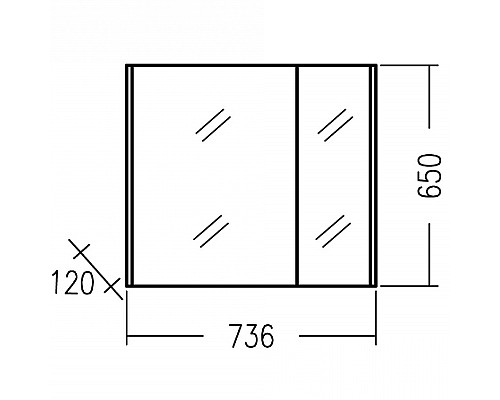 Зеркальный шкаф СанТа Сатурн 70 700372 Дуб австрийский