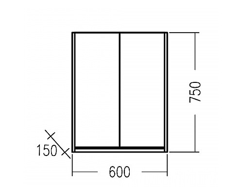 Подвесной шкаф СанТа Уран 60 700390 Светлое дерево