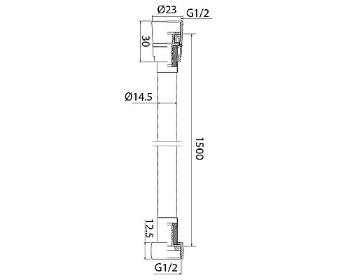 Душевой шланг Iddis Optima Home 04P15MGi19 Золото матовое