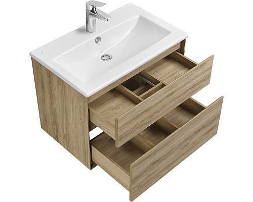 Тумба под раковину Aquaton Либерти 75 1A279501LYC70 подвесная Дуб эльвезия