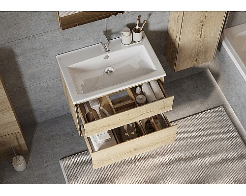 Тумба под раковину Aquaton Либерти 75 1A279501LYC70 подвесная Дуб эльвезия