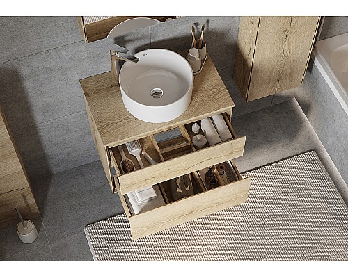 Тумба под раковину Aquaton Либерти 75 1A279501LYC70 подвесная Дуб эльвезия