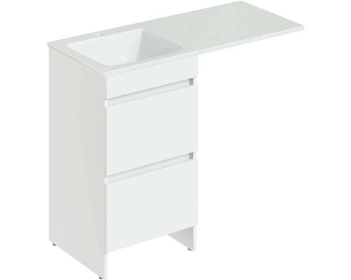 Тумба с раковиной Orange Sistema 110 L ST-110TUW+RAL Белая глянцевая