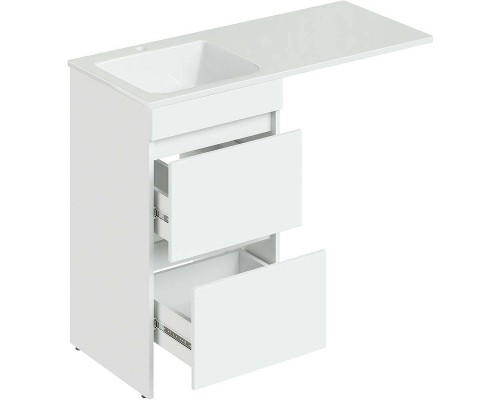 Тумба с раковиной Orange Sistema 110 L ST-110TUW+RAL Белая глянцевая