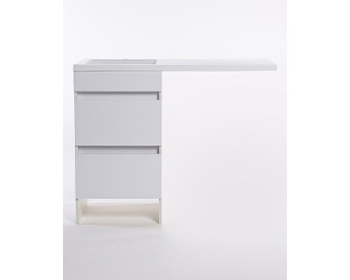 Тумба с раковиной Orange Sistema 110 L ST-110TUW+RAL Белая глянцевая