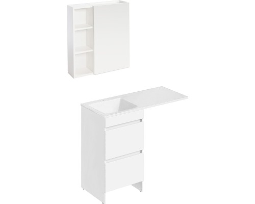 Тумба с раковиной Orange Sistema 110 L ST-110TUW+RAL Белая глянцевая